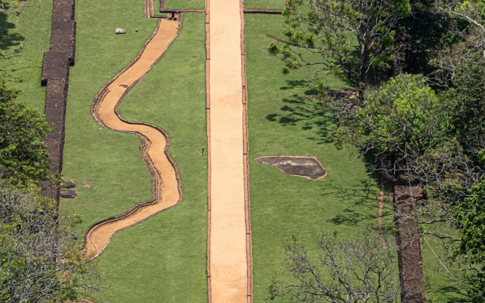 Aerial Sigiriya heritage landscape representing driver guide route support